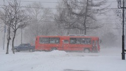 Из-за метели в Южно-Сахалинске отменили автобус № 117 