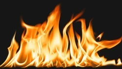 Больше 8 человек тушили загоревшийся снегоход в Охе 17 января