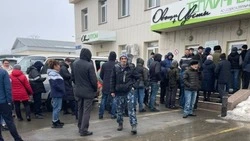 «Обстановка не из приятных»: очередь за цветами собралась у «Тепличного» 7 марта