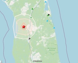 Землетрясение произошло на севере острова Сахалин