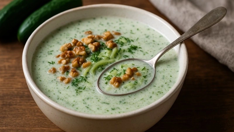 Холодный суп из огурцов: лето в ложке и спасение от жары