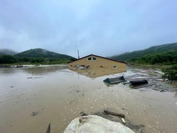 В Долинском районе затопило рыбзавод: ВИДЕО