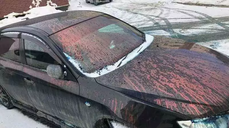 Трое подростков неизвестной химией изуродовали машины в Южно-Сахалинске