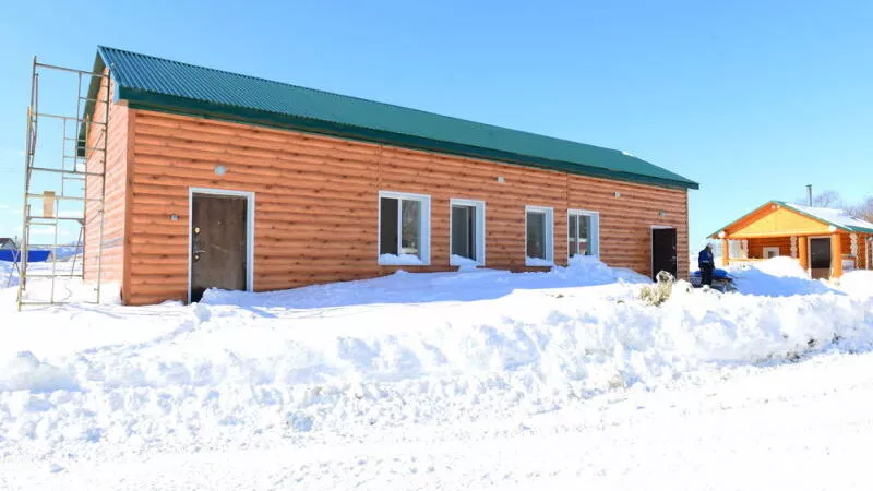 Трапезную построили на территории  женского монастыря на Сахалине