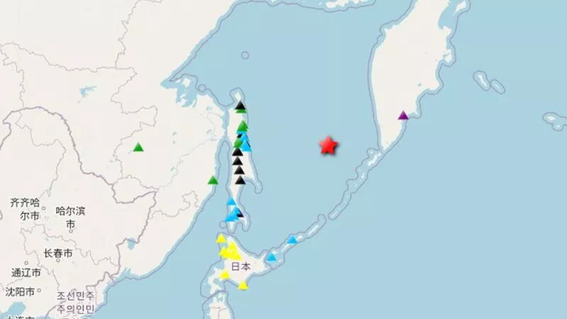 Землетрясение произошло неподалеку от Северо-Курильска