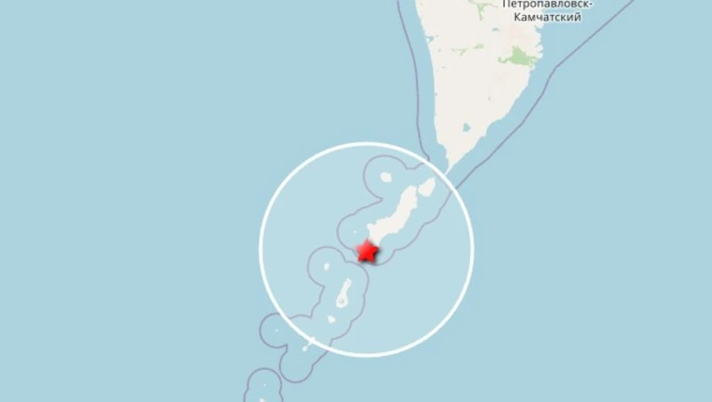 Землетрясение магнитудой 4,5 произошло в 100 км от Северных Курил 8 апреля