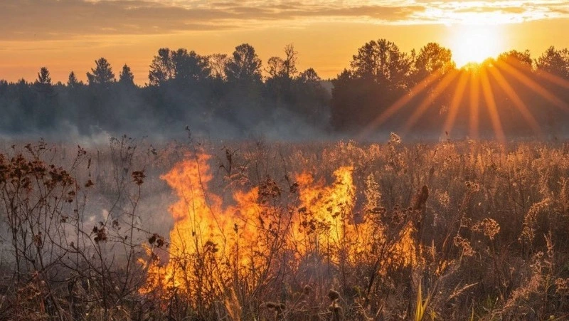 Опасность возникновения пожара выросла в Долинском районе