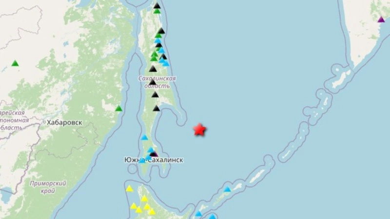 Землетрясение недалеко от Сахалина зарегистрировали ночью 1 апреля