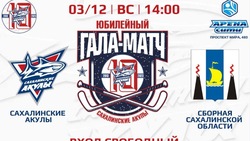 «Сахалинские Акулы» проведут матч со сборной Сахалинской области в честь юбилея клуба