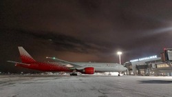 Аэропорт Южно-Сахалинска принял первый самолет после сильной метели