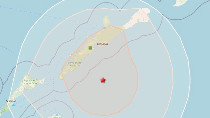 Землетрясение магнитудой 5,1 зарегистрировали у берегов Итурупа