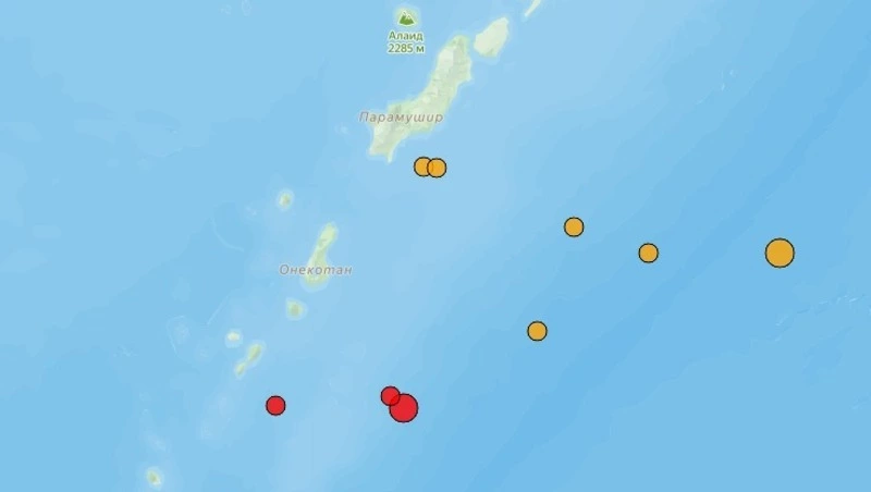 Сразу три мощных землетрясения произошло 20 сентября у берегов Северо-Курильска