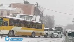  «Не выдерживают нервы». Пробка на заправку на Сахалине растянулась на всю улицу