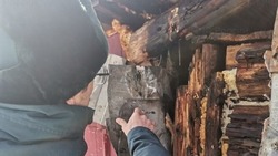 Пожарные потушили горящий гараж в селе Горнозаводск