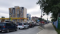 В огромной пробке застряли утром водители столицы Сахалина