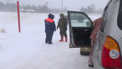 Сотрудники МЧС отчитали рыбаков за выход на лед в метель на юге Сахалина