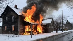 Жилой дом и баня сгорели дотла в селе Лесном Корсаковского района