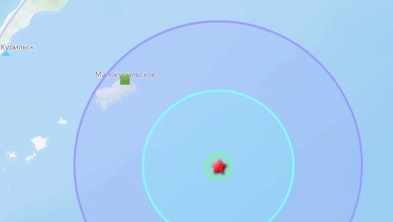 Землетрясение магнитудой 5 зафиксировали у берегов Южных Курил