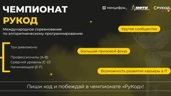 Жители Сахалинской области могут принять участие в чемпионате по программированию «РуКод»
