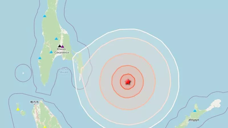 Новое землетрясение произошло у берегов Сахалина