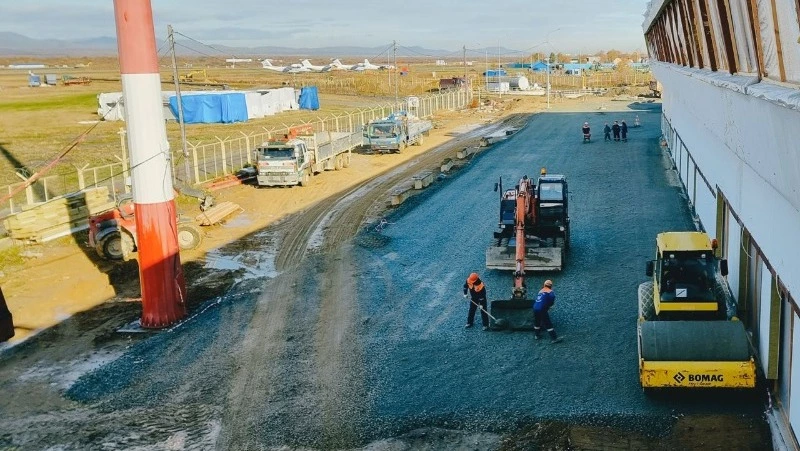 Строительство аванперрона началось в новом аэровокзале Южно-Сахалинска