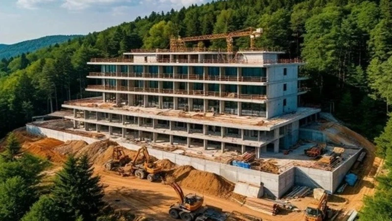 Стройнадзор требует приостановить стройку отеля на сахалинском «Горном воздухе» из-за лишних этажей