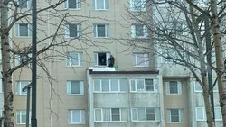 «Без страховки чистит»: жители Южно-Сахалинска испугались за дворника