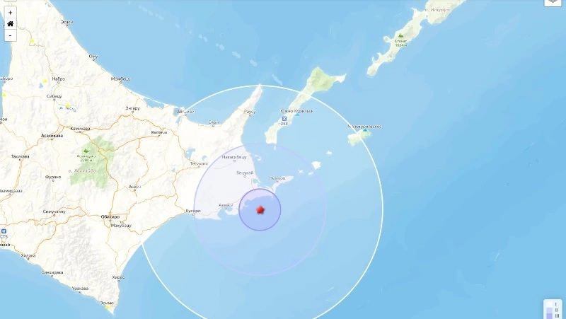 Землетрясение магнитудой 4,2 произошло недалеко от берегов Шикотана и Кунашира