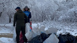 «Как грибы, находим мусор»: волонтеры с сахалинским министром экологии прибрались на берегу Еланьки