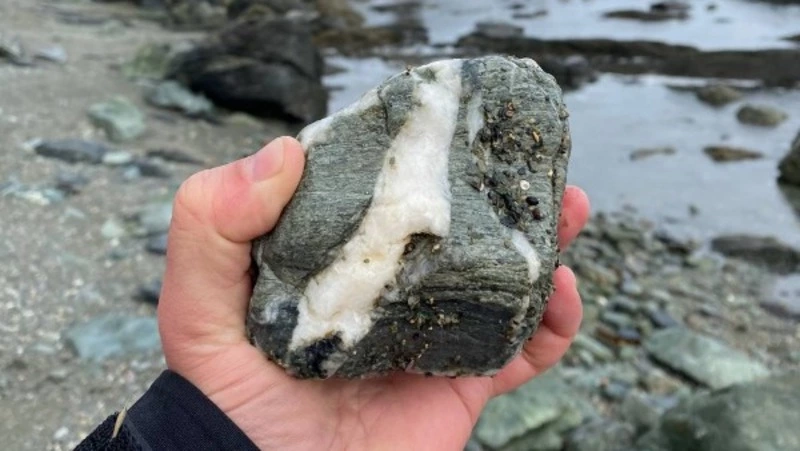 Туристы нашли камень с изображением Сахалина в Долинском районе