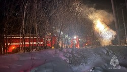 Пожарные потушили баню в Поронайском районе