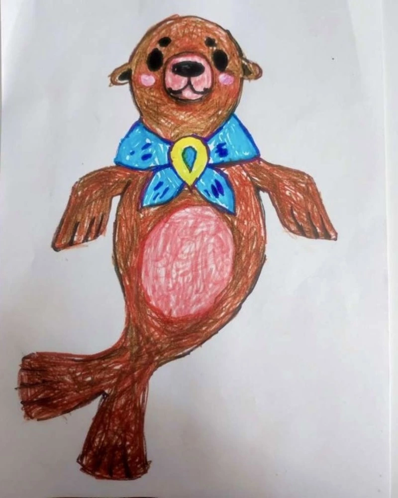 Нарисованный маркером сивуч может стать символом аэровокзала Южно-Сахалинска 