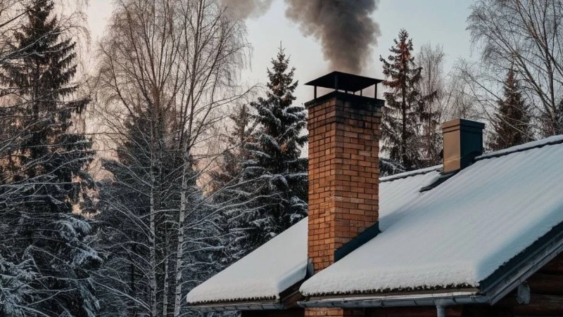 Газодымозащитная служба помогла потушить огонь от дымовой трубы в Южно-Сахалинске