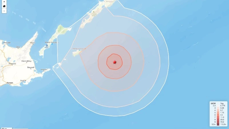 Землетрясение магнитудой 4,1 зафиксировали в районе Южных Курил