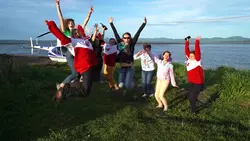 Участники молодежного форума «ОстроVа» выиграли полет на вертолете до маяка Анива