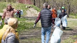 Жители Южно-Сахалинска вышли на уборку берегов реки Красносельской в рамках акции «Вода России»