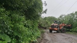 В Углегорском районе продолжают расчистку дорог, перекрытых грязевыми массами