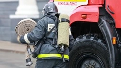 Огонь едва не уничтожил гараж и несколько построек в Холмском районе