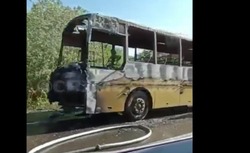 Инцидент со сгоревшим автобусом в Поронайске обошелся без пострадавших