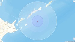 Землетрясение силой 3 балла произошло у берегов Южных Курил