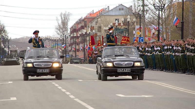 Генеральная репетиция парада Победы завершилась в Южно-Сахалинске