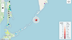 На севере Курильских островов произошло землетрясение