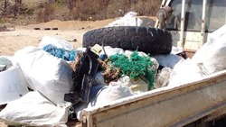 Жители Томари вывезли с побережья шесть грузовиков мусора
