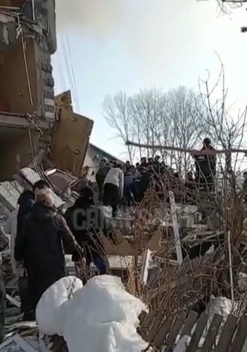 Видео с места взрыва газа в Тымовском опубликовали в социальных сетях