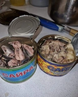 Сомнительную сайру купила сахалинка в одном из местных магазинов