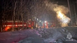 Гараж с автомобилем разгорелся посреди ночи в Охинском районе