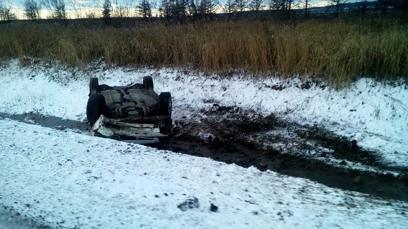 В Углегорском районе гололед создал сложности на дорогах