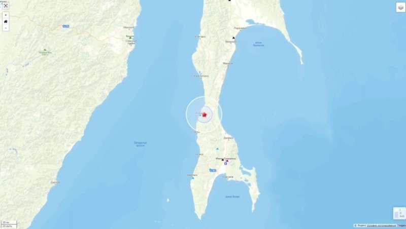 Землетрясение магнитудой 2,6 зарегистрировали на юге Сахалине вечером 28 июня