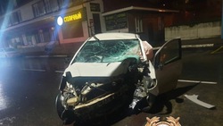 Мужчина за рулем Toyota Vitz въехал в электрический столб в Невельске