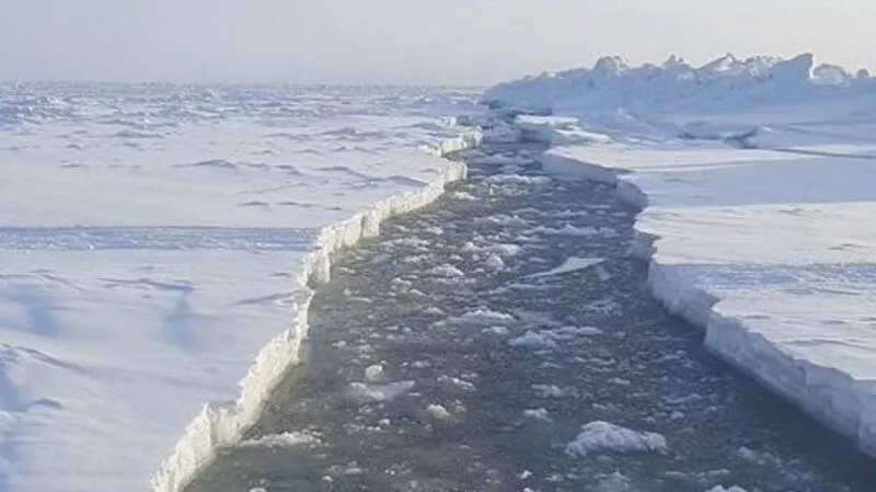 На юго-восточном побережье Сахалина оторвало лед